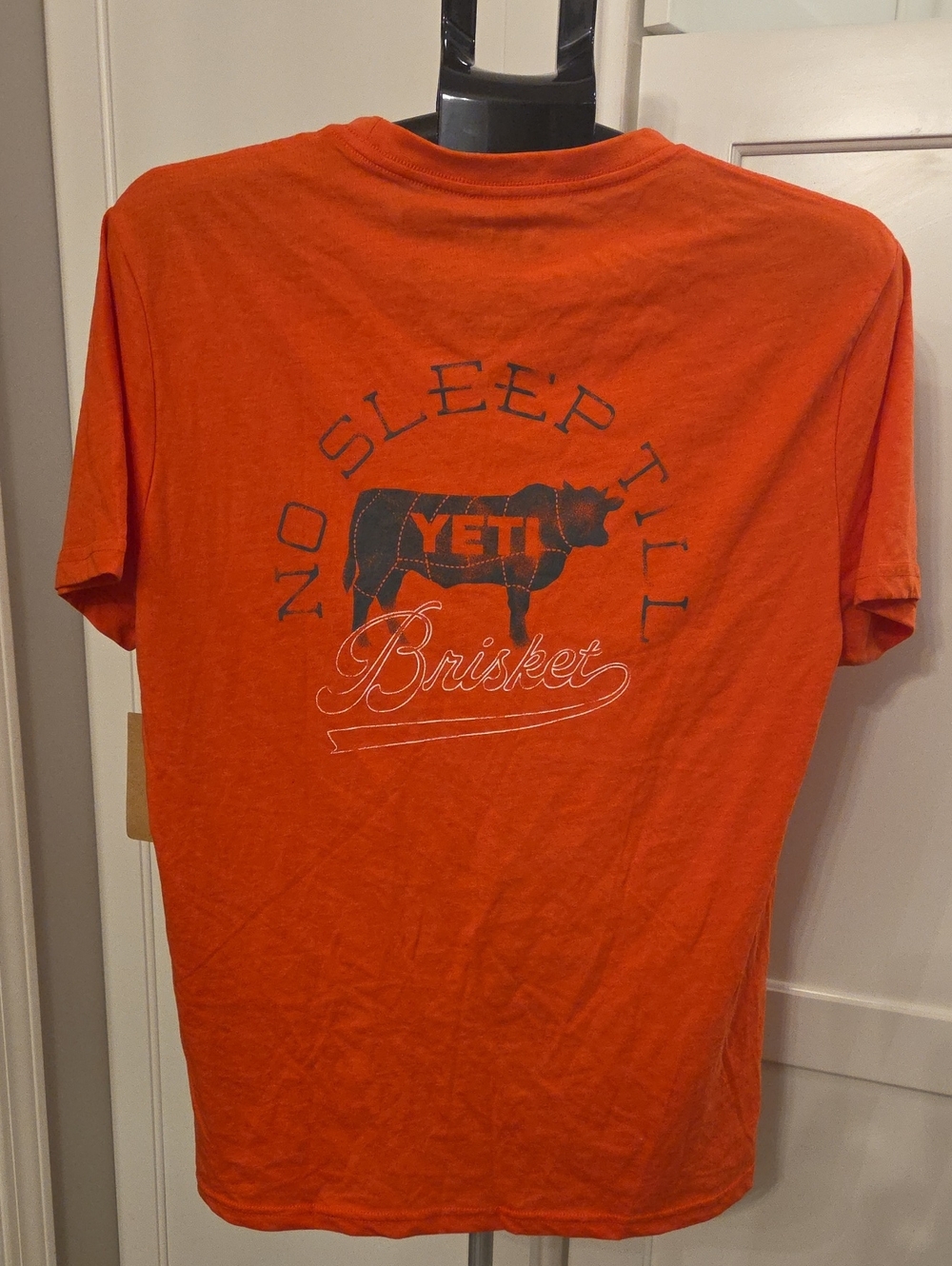 Yeti Orange 'Brisket' Graphic Short Sleeve Tee Size Medium NWT